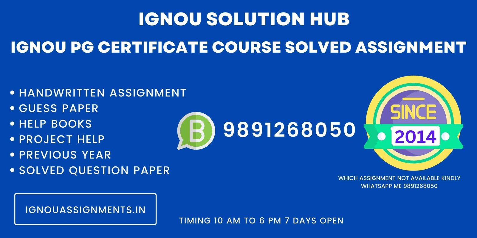 IGNOU PG Certificate Course Solved Assignment IGNOU Solved Assignment