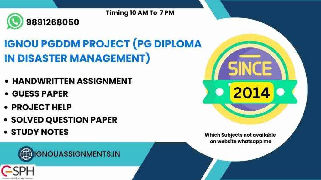 IGNOU PGDDM Project