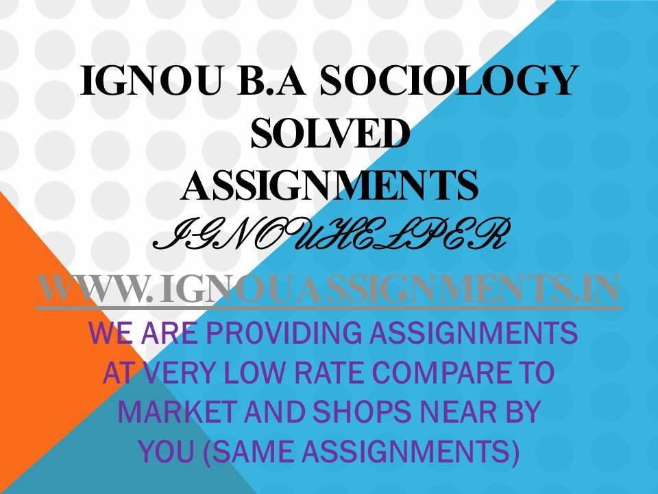 ignou sociology assignment answers