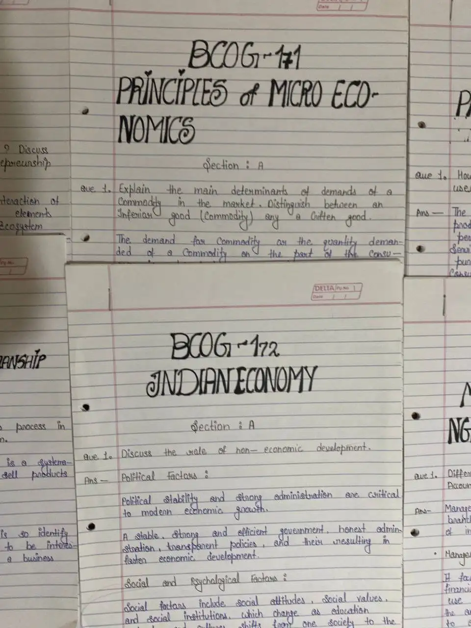 IGNOU HANDWRITTEN ASSIGNMENT