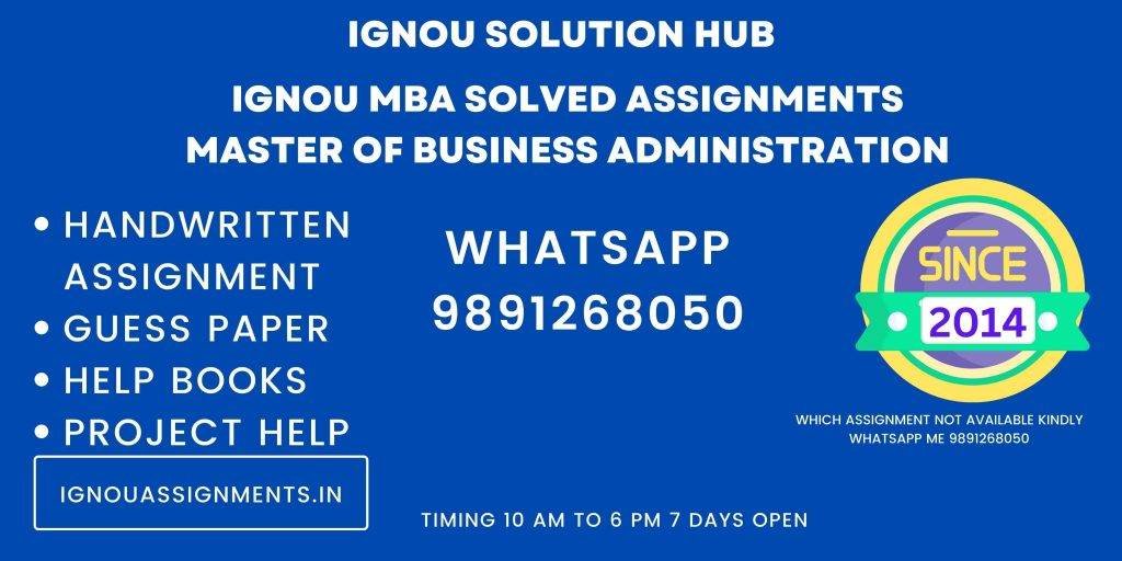 ignou mba assignment result