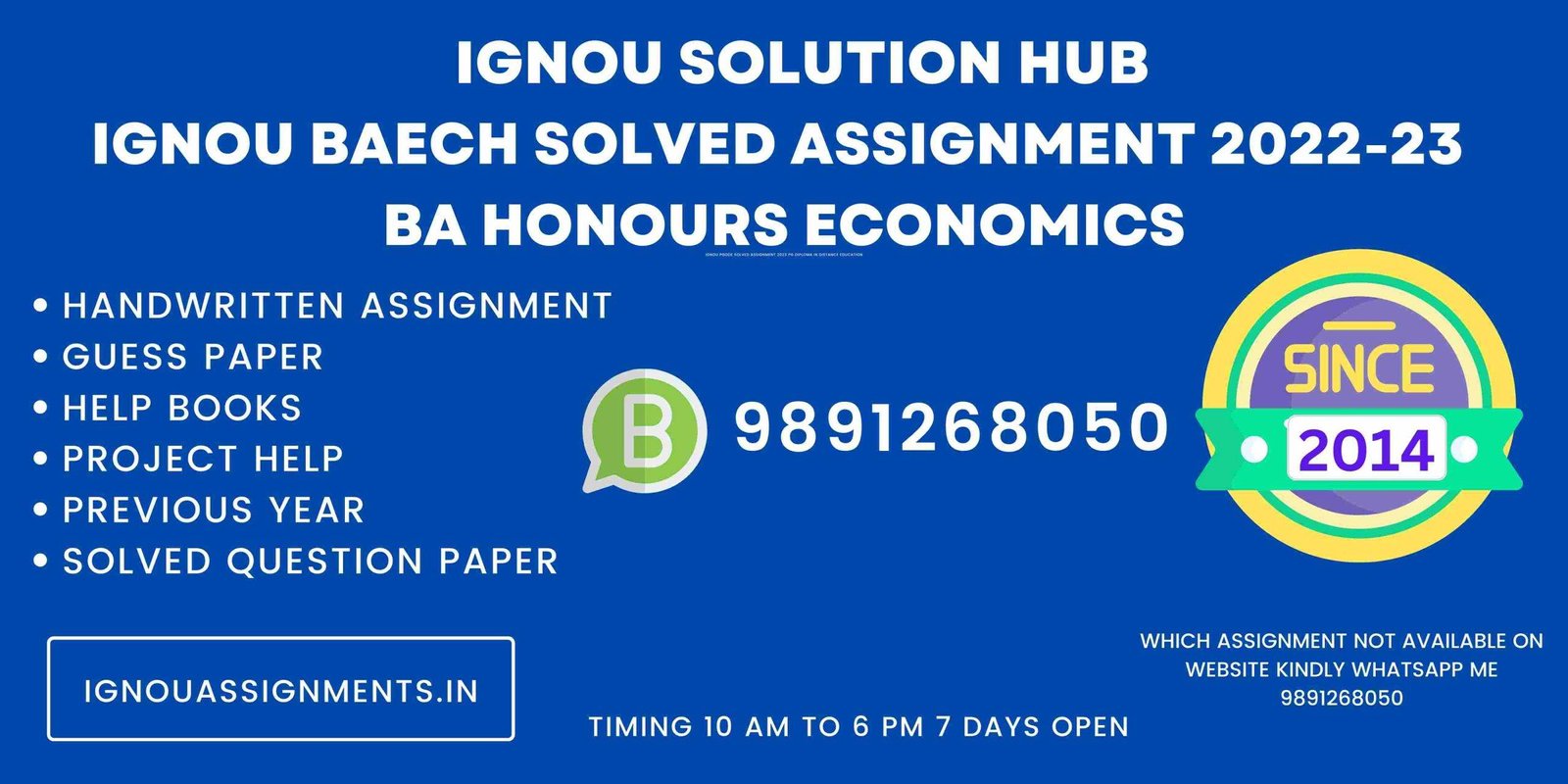 IGNOU BAECH Solved assignment 2022-23 BA Honours Economics