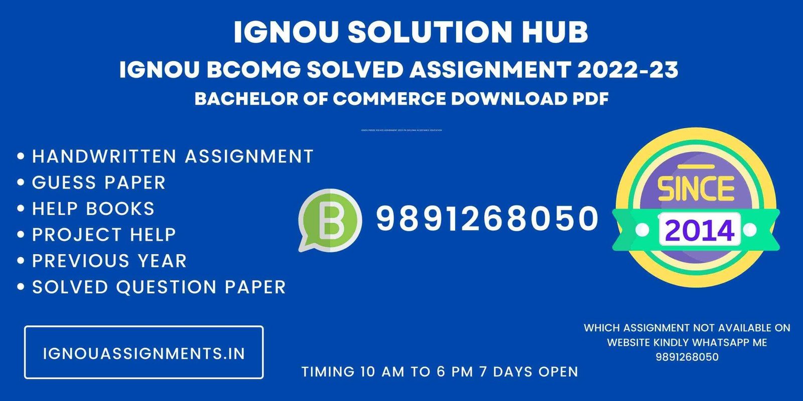 ignou solved assignment 2022 23 bcomg