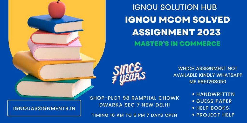 ignou assignment m.com 1st year 2023