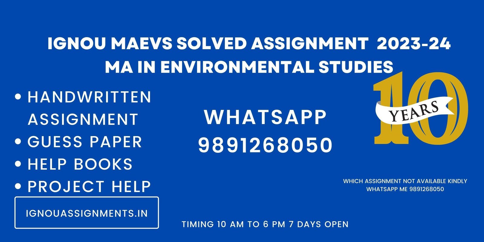 ignou assignment environmental studies