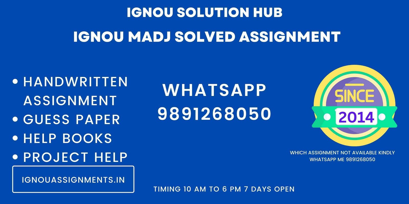 IGNOU MADJ Solved Assignment