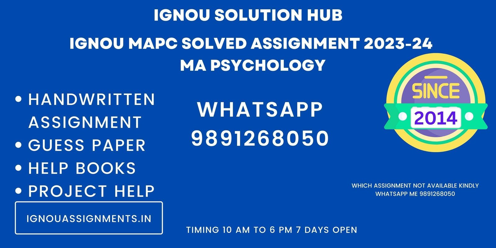 ignou ma psychology assignment solved