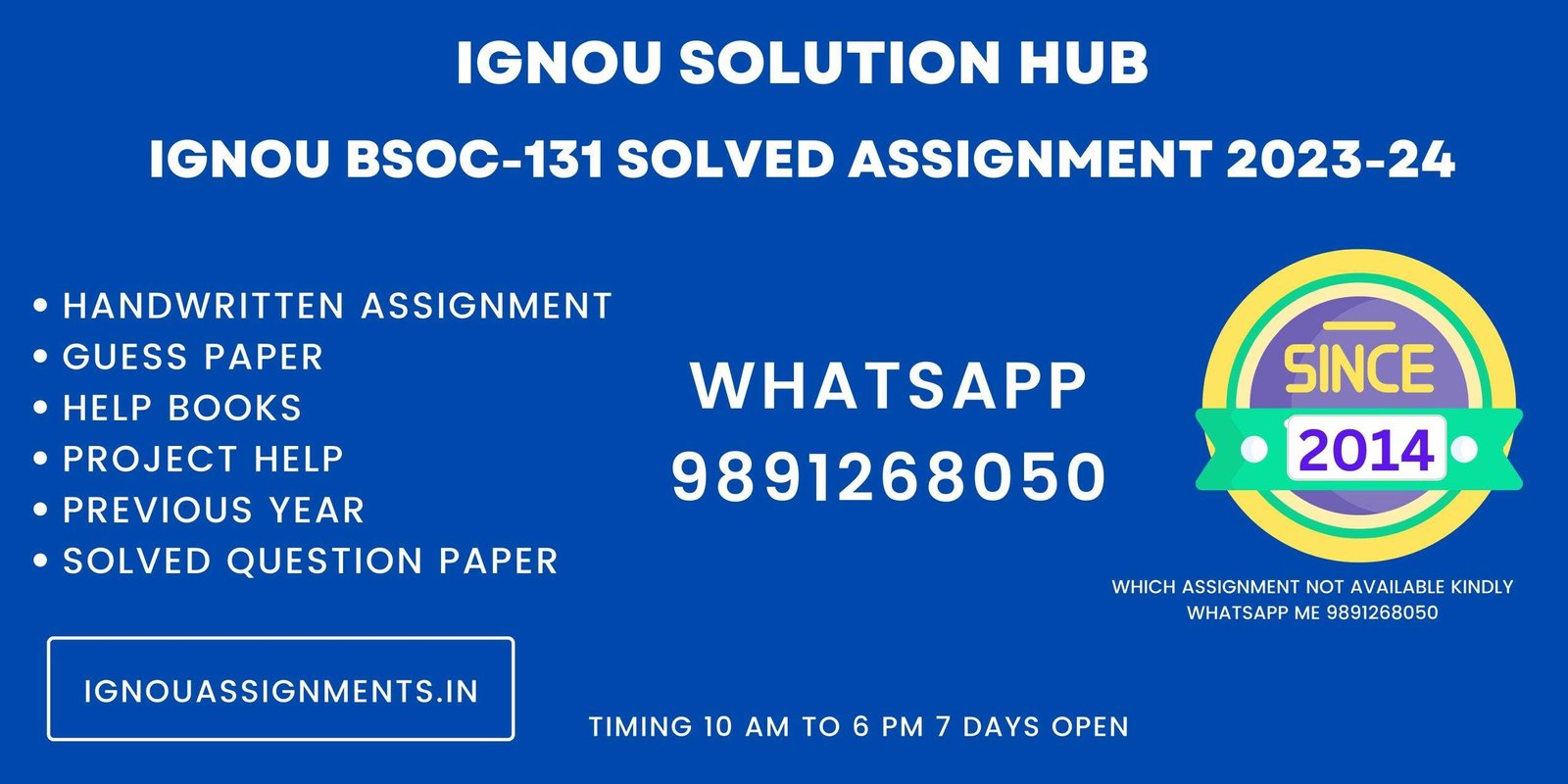 IGNOU BSOC-131 Solved Assignment 2023-24 - IGNOU Solved Assignment