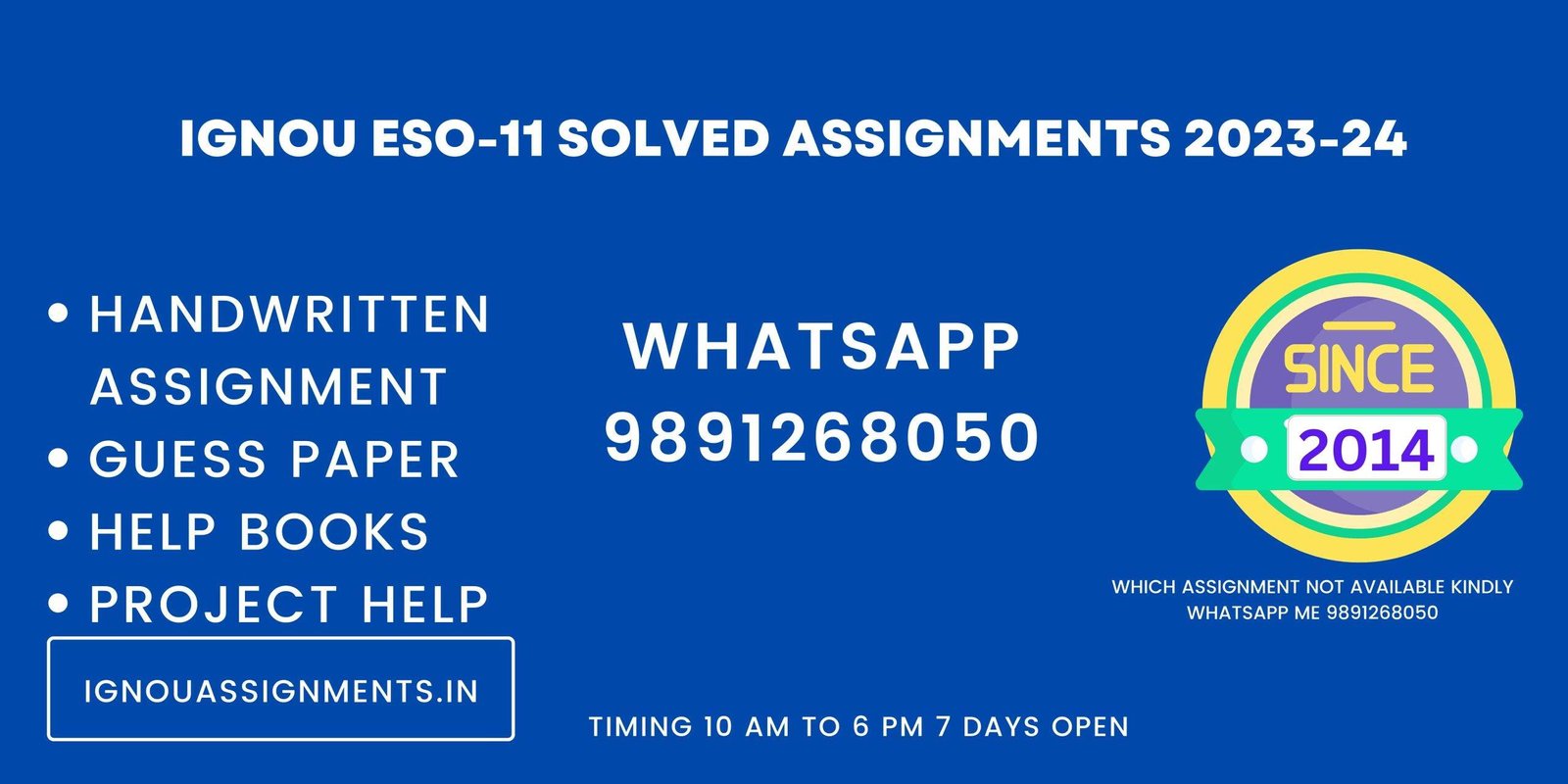 IGNOU ESO-11 Solved assignment 2023-24