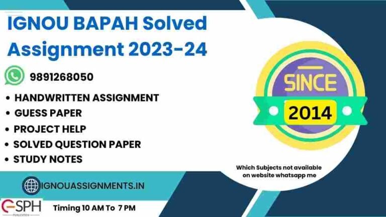 ignou ba honours assignment 2023