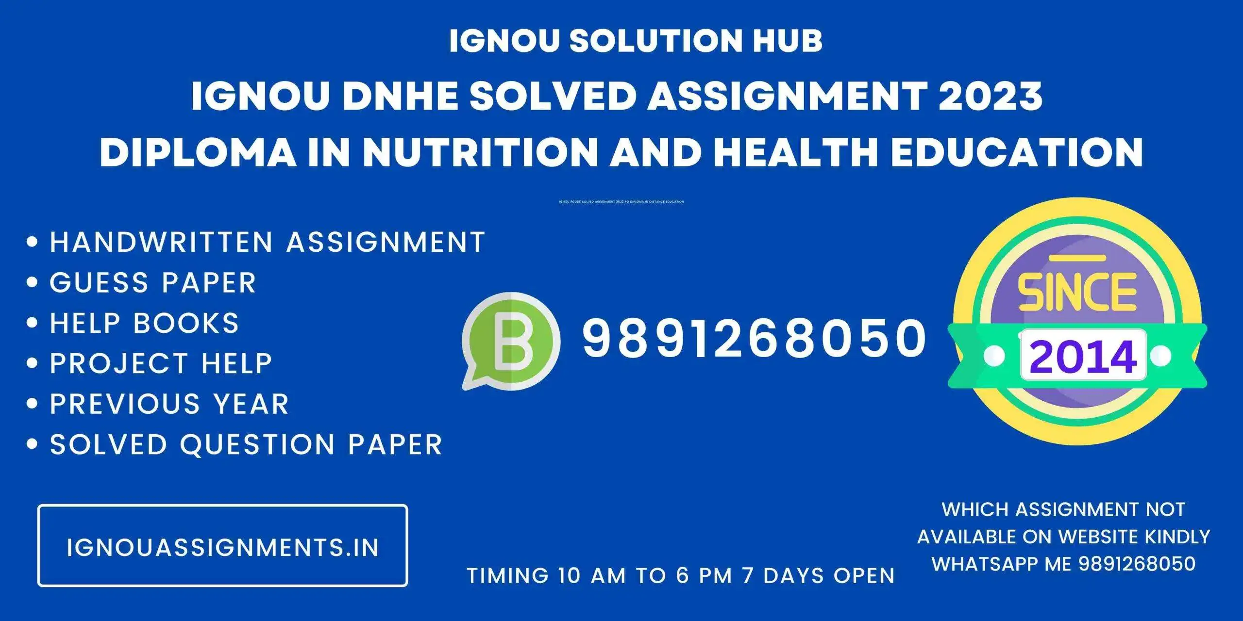 IGNOU DNHE Solved Assignment 2023