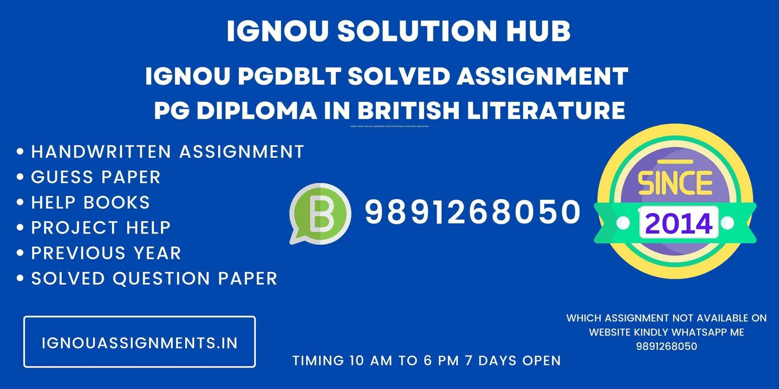IGNOU PGDBLT Solved Assignment PG Diploma in British Literature