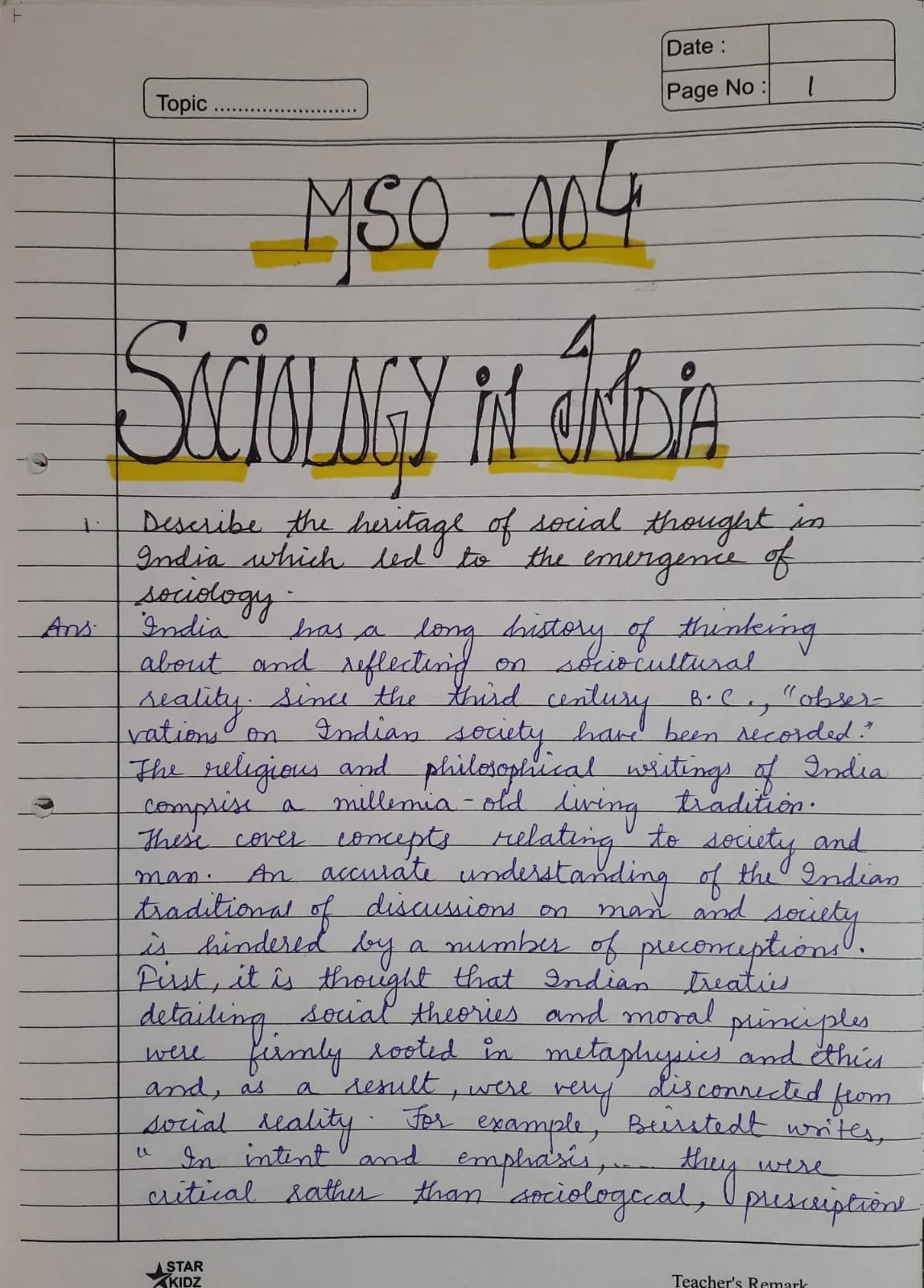 IGNOU handwritten assignment