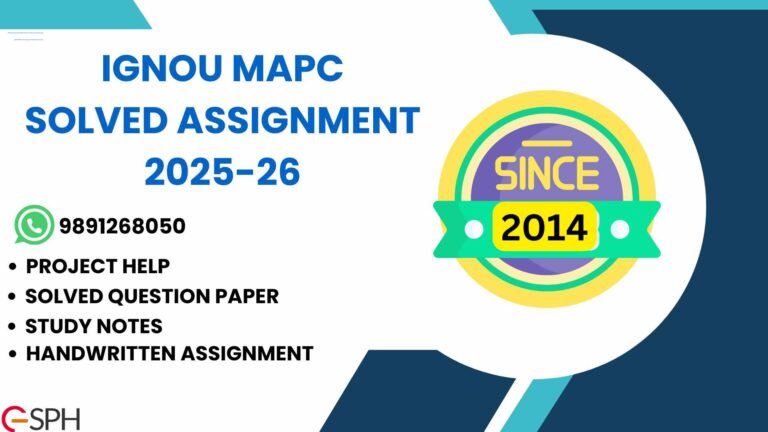 IGNOU MAPC Solved assignment 2025-26 - IGNOU Solved Assignment