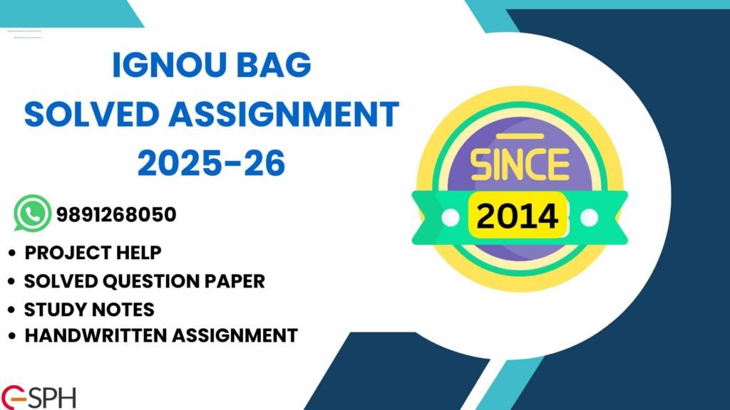 IGNOU BAG Solved assignment 2025-26