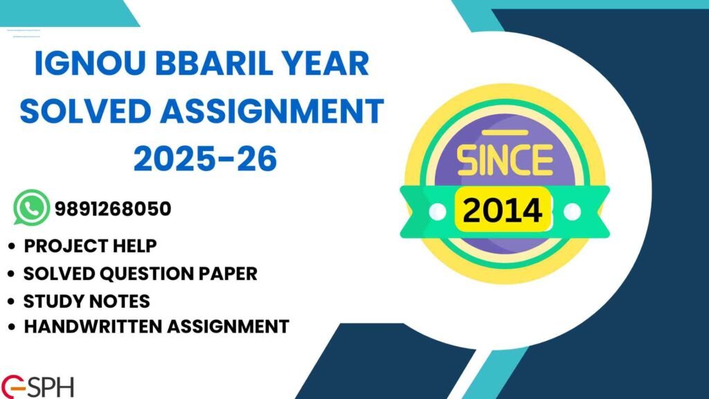 IGNOU BBARIL Solved Assignment 2025-26