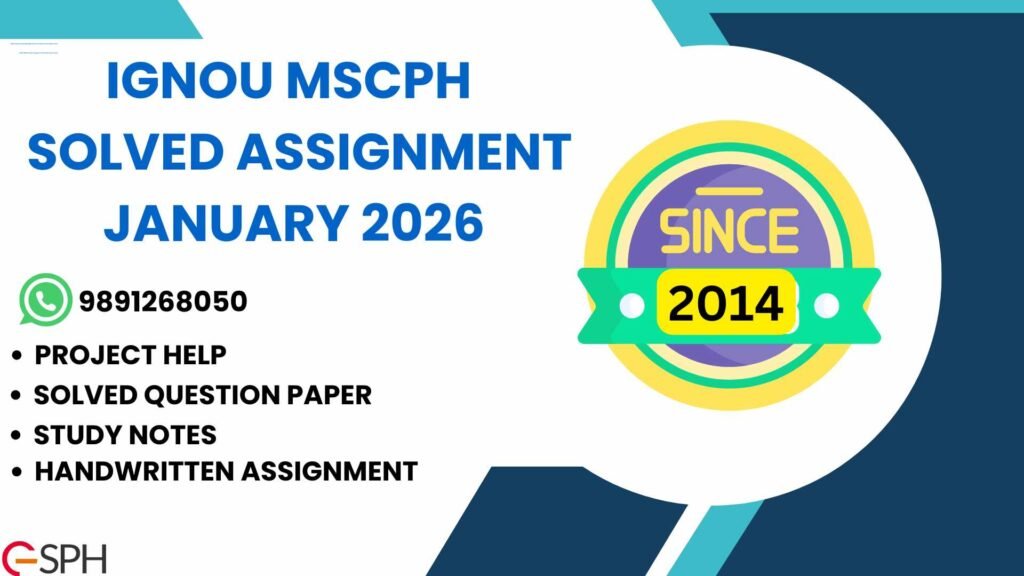 IGNOU MSCPH Solved Assignment 2026
