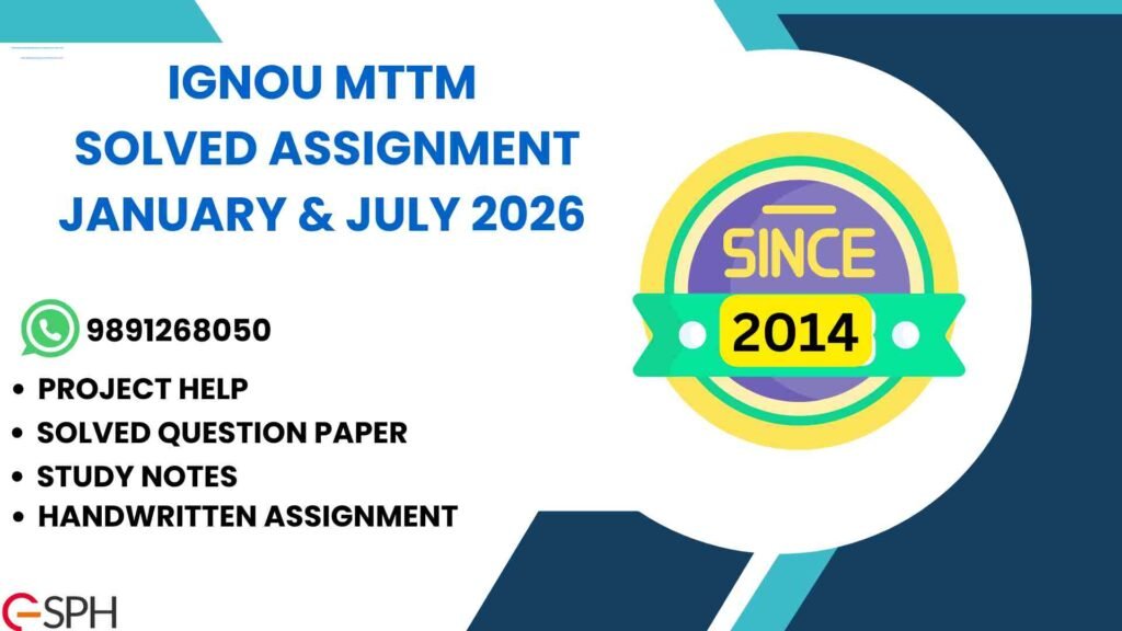 IGNOU MTTM Solved Assignment 2026
