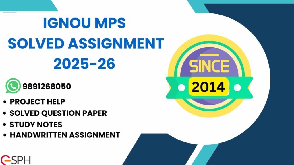 IGNOU MPS Solved Assignment 2025-26