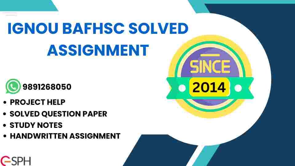 IGNOU BAFHSC Solved Assignment