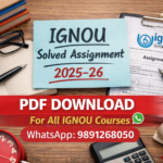 IGNOU SOLVED ASSIGNMENT 2025-26
