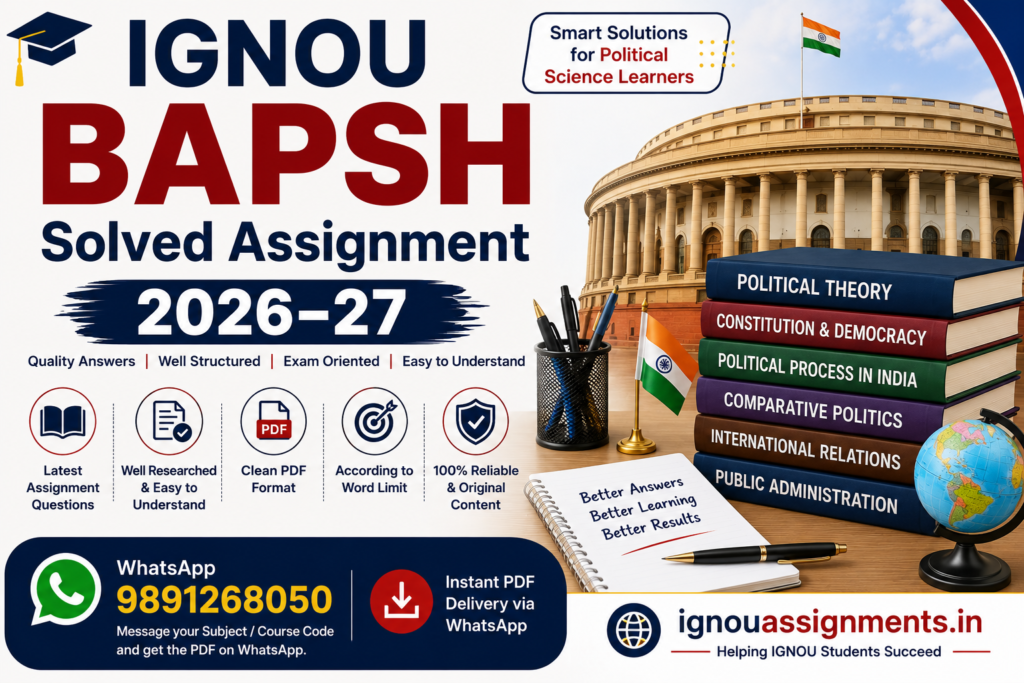 IGNOU BAPSH Solved Assignment 2026–27