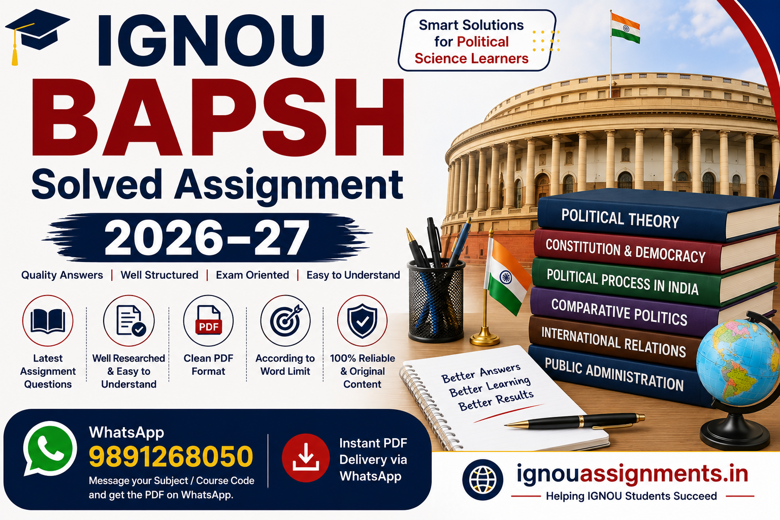 IGNOU BAPSH Solved Assignment 2026–27