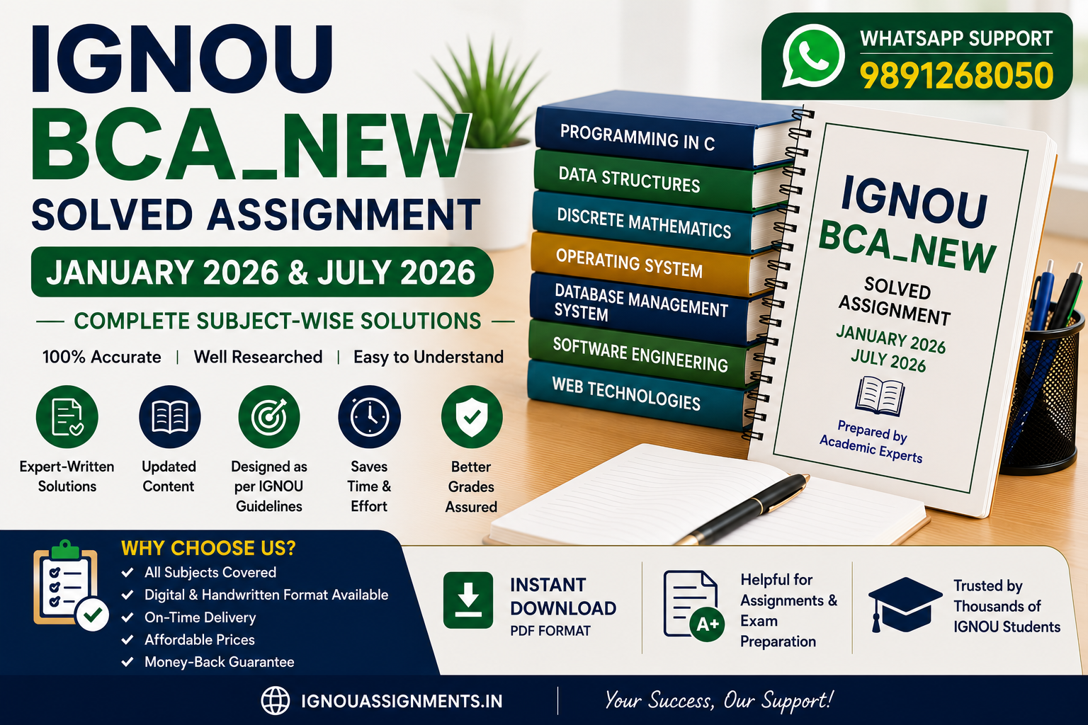 IGNOU BCA_New Solved Assignment January 2026, July 2026