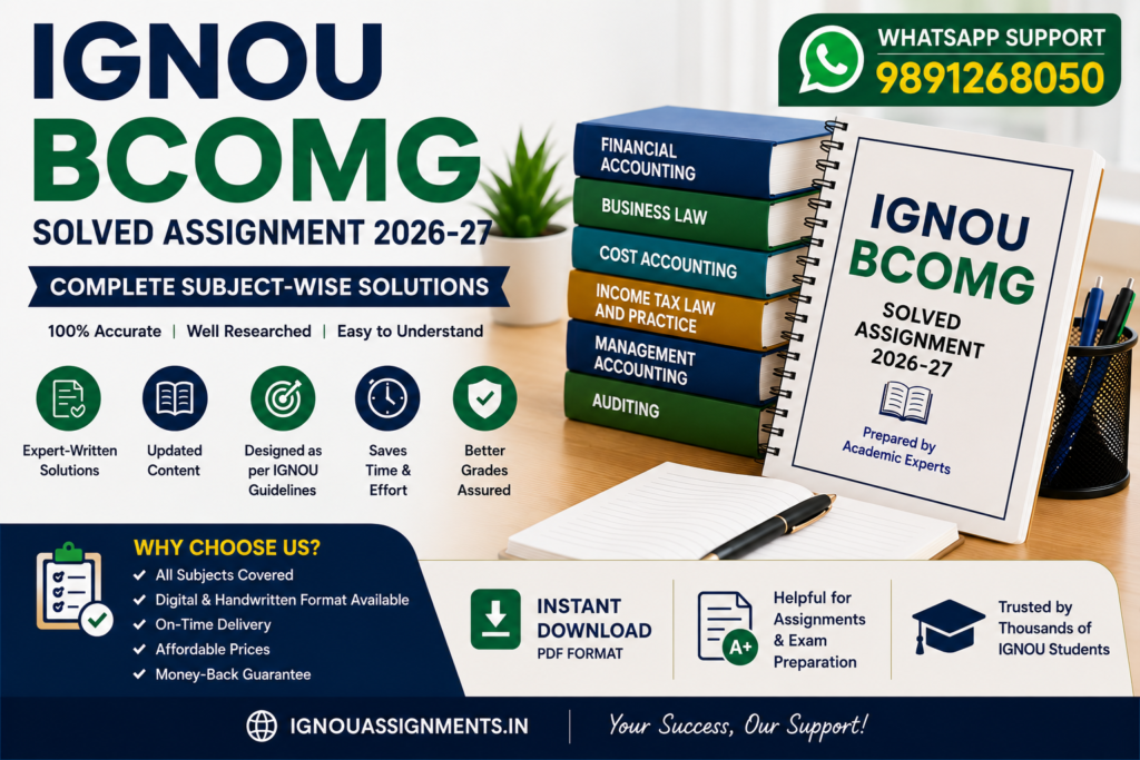 IGNOU BCOMG Solved Assignment 2026-27