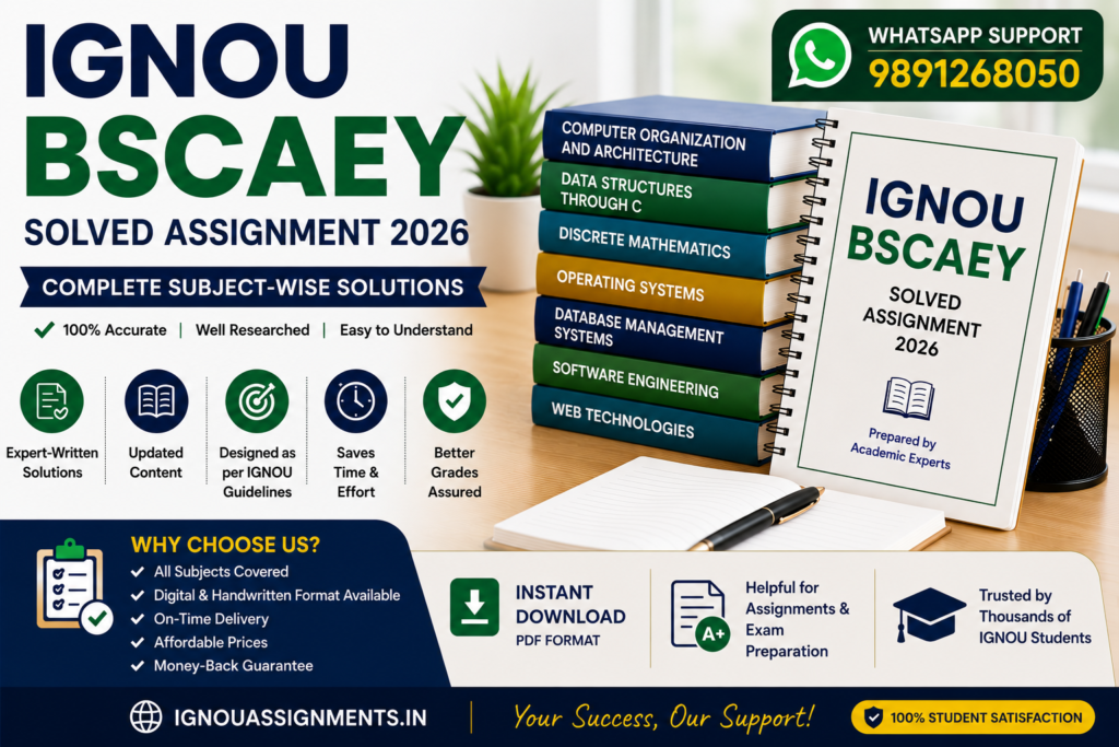 IGNOU BSCAEY Solved Assignment 2026