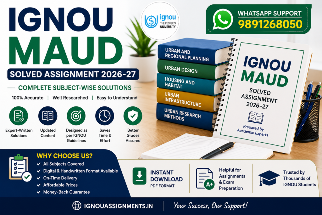 IGNOU MAUD Solved Assignment 2026-27