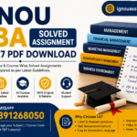 IGNOU MBA Solved Assignment 2026-27