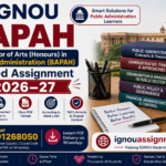 IGNOU BAPAH Solved Assignment 2026-27 PDF Download