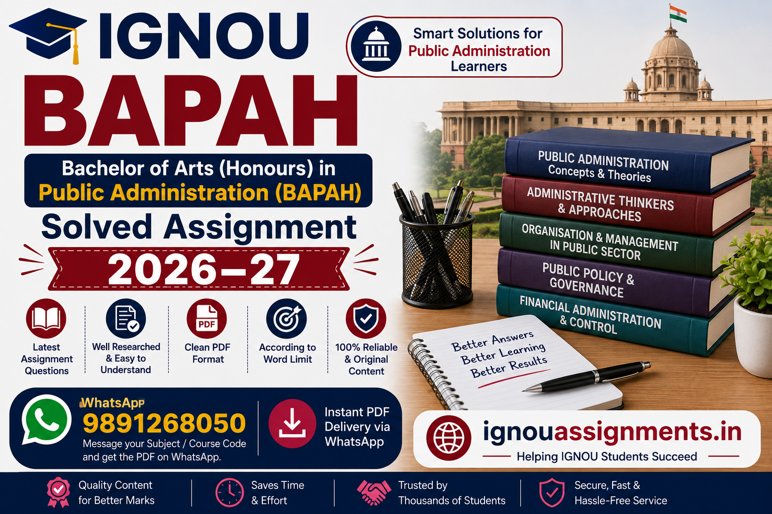 IGNOU BAPAH Solved Assignment 2026-27 PDF Download