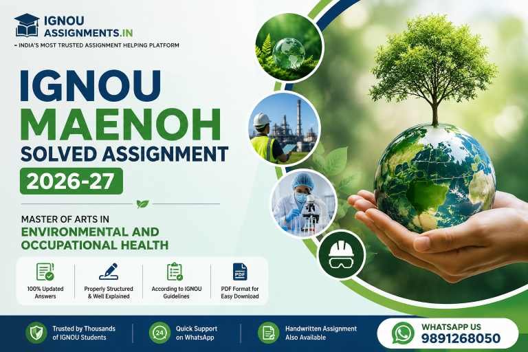 IGNOU MAENOH Solved Assignment 2026-27 PDF Download
